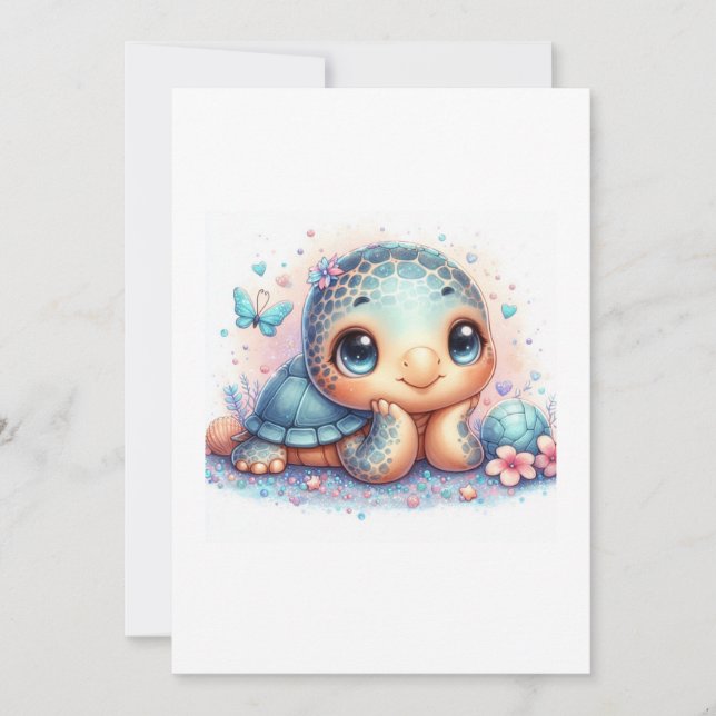 baby turtle invitation (Front)