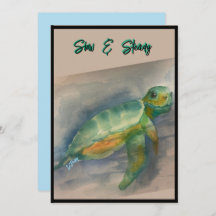 Baby Turtle Note Card