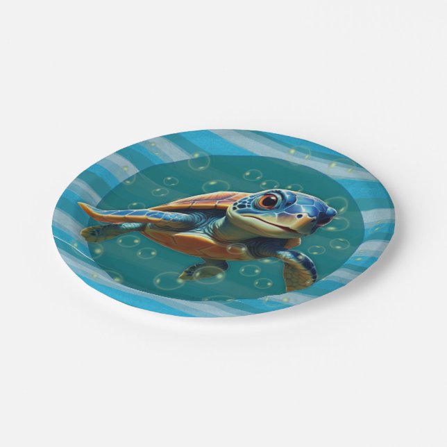Baby Turtle Paper Plate (Angled)
