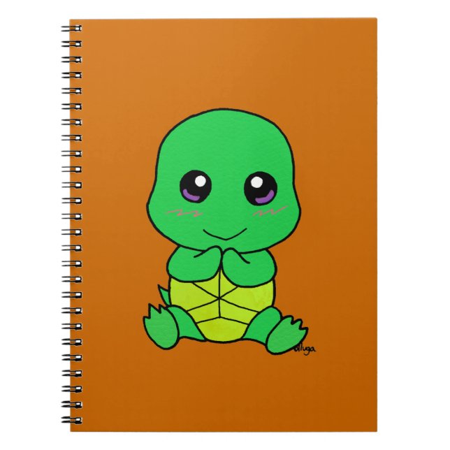 Baby turtle spiral notebook (Front)