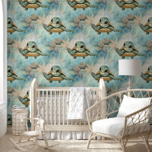 Baby Turtle Under the Sea  Wallpaper