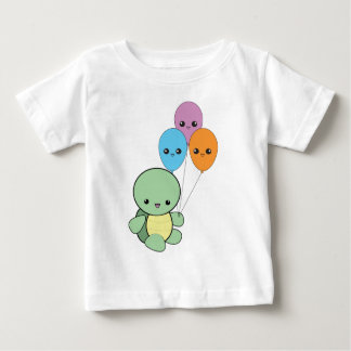 Baby turtle with kawaii balloons. baby T-Shirt