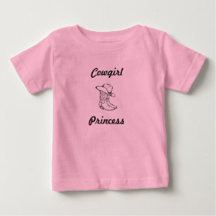 Baby Tutu Bodysuit, Cowgirl Princess, Boots & Hat T-Shirt