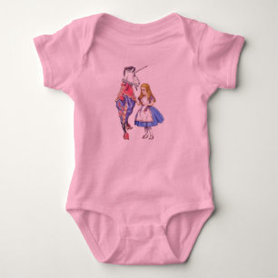 Baby tutu bodysuit with Alice & Unicorn design