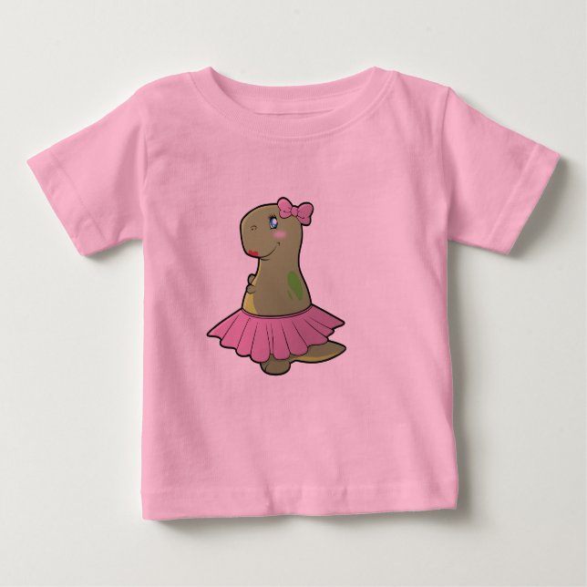 Baby Tutu Girl Dinosaur T-Rex Bodysuit (Front)