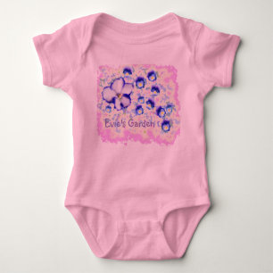 Baby Tutu violet garden Baby Bodysuit