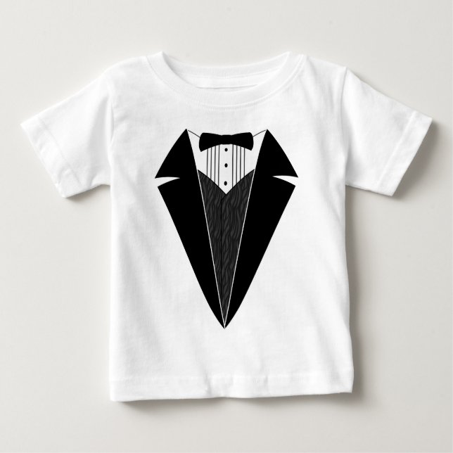 Baby Tuxedo, Black + White T-Shirt (Front)