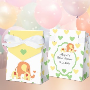 Baby Twins Elephant Shower Favour Box