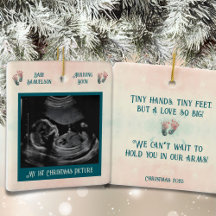 Baby Ultrasound 1st Christmas Pregnant Ornament