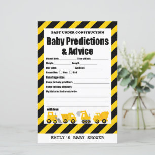 Baby Under Construction Baby Shower Game PRINTED