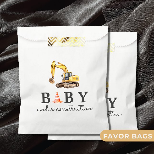 Baby Under Construction Boy Baby Shower Favour Bags (Creator Uploaded)