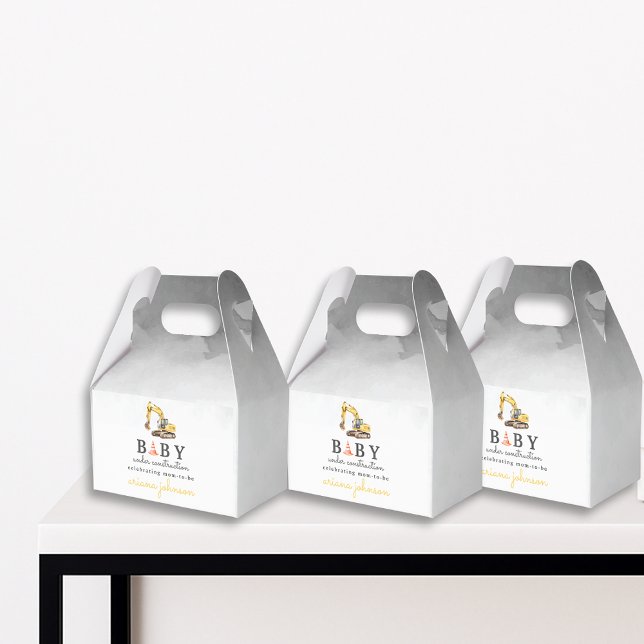 Baby Under Construction Boy Baby Shower Favour Box (Creator Uploaded)