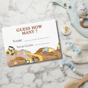 baby under construction Guess How Many Game Card