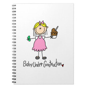 Baby Under Construction T-shirts and Gifts Spiral Notebook