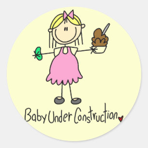 Baby Under Construction Tshirts and Gifts Classic Round Sticker