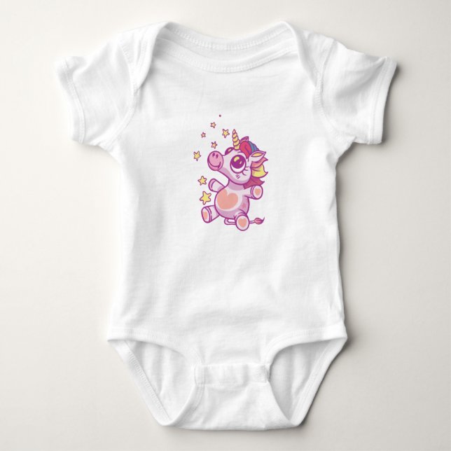 Baby Unicorn Baby Bodysuit (Front)