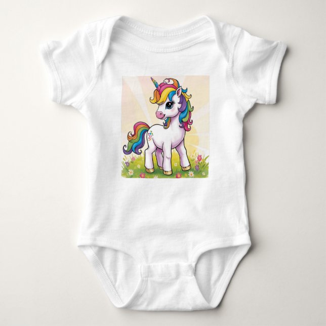 Baby Unicorn Baby Bodysuit (Front)