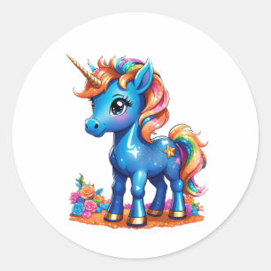 Baby unicorn classic round sticker