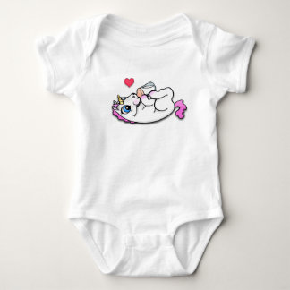 Baby unicorn feeding time bodysuit