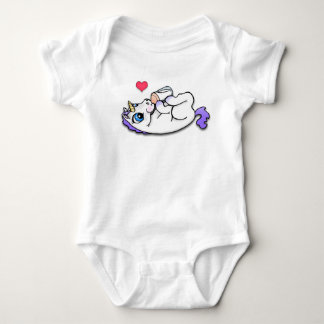 Baby unicorn feeding time - Purple Bodysuit