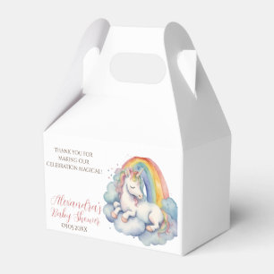 Baby Unicorn Girl Baby Shower Favour Box