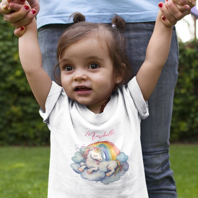 Baby Unicorn Girl Baby T-Shirt (Creator Uploaded)