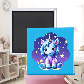 Baby Unicorn In PJ's Magnet