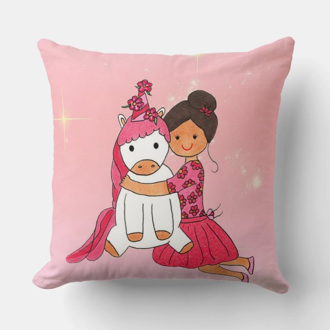 Baby Unicorn Love Pillow (Front)
