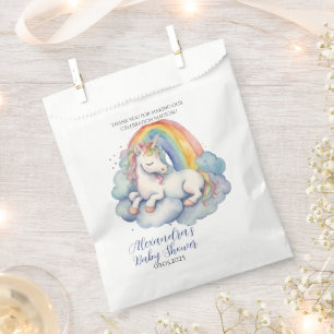 Baby Unicorn Thank You Boy Baby Shower Favour Bags