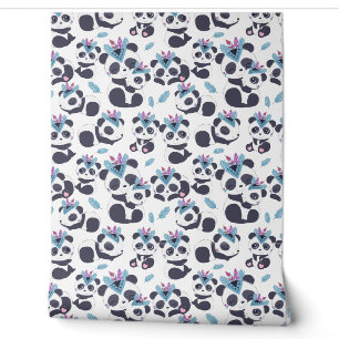 baby unisex wild one tiled pattern Nursery Wallpaper