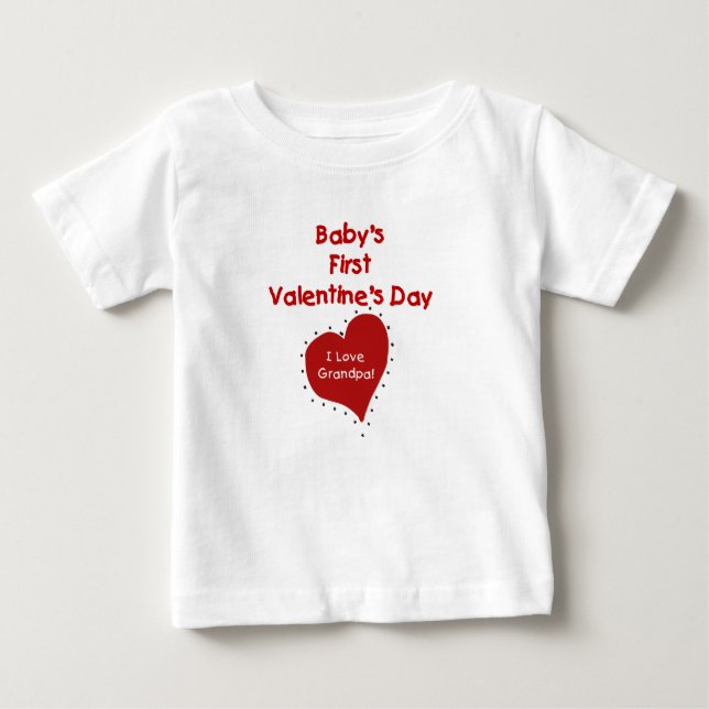 Baby Valentine I Love Grandpa T-shirt (Front)