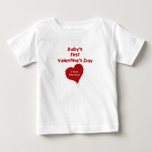 Baby Valentine I Love Mummy T-Shirt (Front)