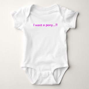 Baby vest "i want a pony" bodysuit