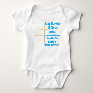 Baby Warrior of Christ-Born With Faith Bodysuit