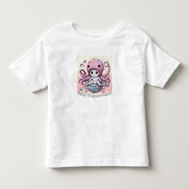 Baby Wassermann Low octopus design Toddler T-Shirt (Front)