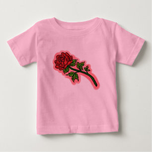 Baby watercolor rose shirt
