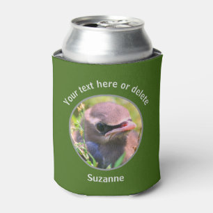 Baby Waxwing Bird Personalised  Can Cooler