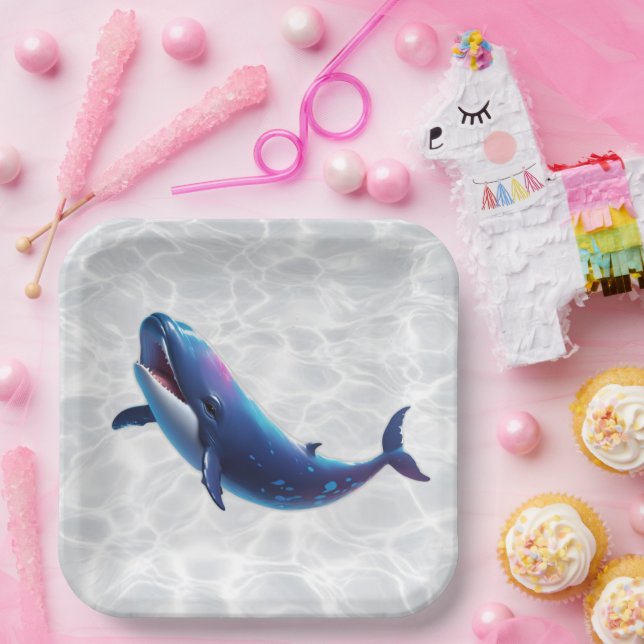 Baby Whale Platter Paper Plate (Party)