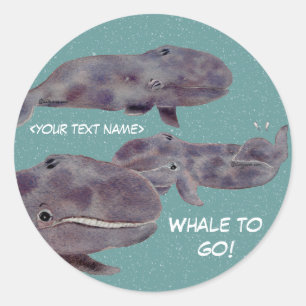 Baby "Whale To Go" Personalised Stickers