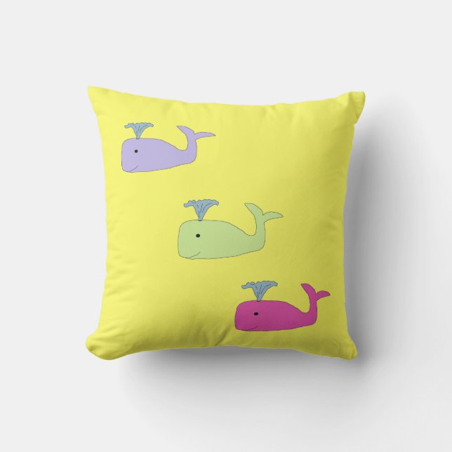 Baby Whales pillow (Front)