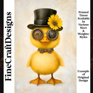 Baby Whimsical Duckling Hat & Goggles L2 Decoupage Tissue Paper