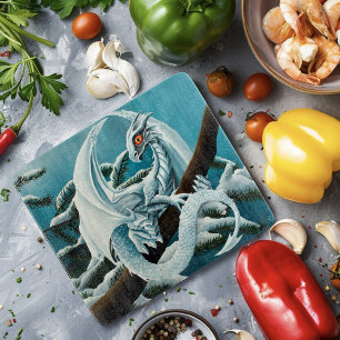 Baby White Winter Dragon Cutting Board