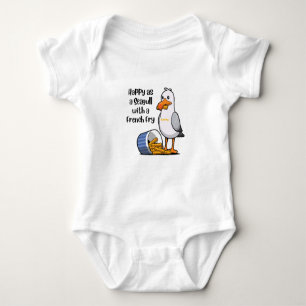 Baby Wildwood Seagull with French Fries Baby Bodysuit