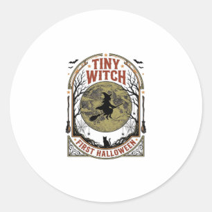 Baby Witch Halloween Shirt for First Spooky Season Classic Round Sticker