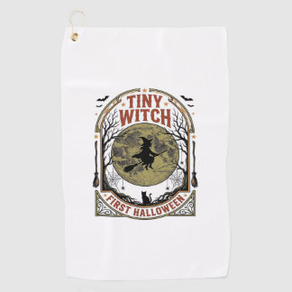 Baby Witch Halloween Shirt for First Spooky Season Golf Towel