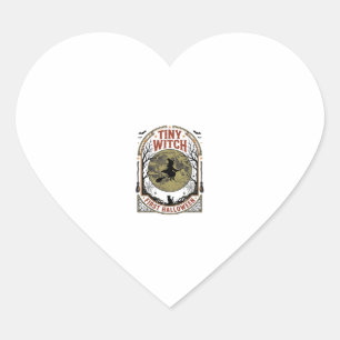 Baby Witch Halloween Shirt for First Spooky Season Heart Sticker