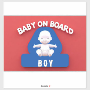 Baby With a 'Baby on Board' car Sign