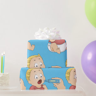 Baby With A Temperature Wrapping Paper