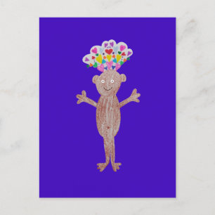 Baby with heart full of love. postcard