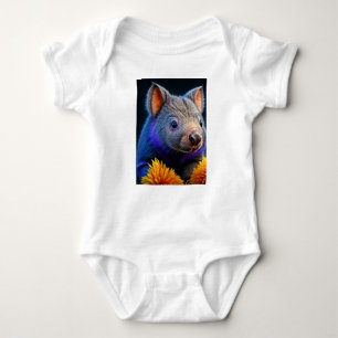 Baby wombat baby bodysuit